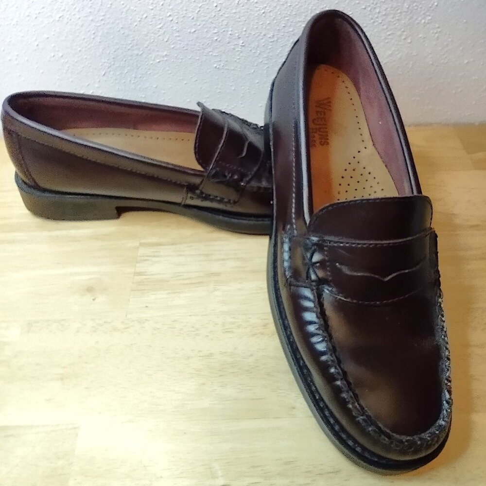 WEEJUN'S Bass Katherine II Women's Leather Penny Loafers Slip On Brown 7.5 M EUC